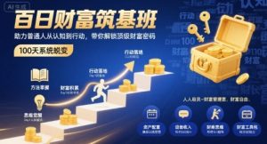 百日财富筑基班，助力普通人从认知到行动，带你解锁顶级财富密码-一起网赚吧