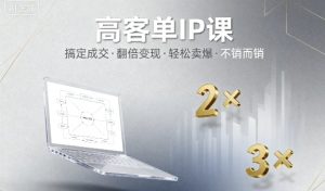 高客单IP课,搞定成交,搞定高客单IP,翻倍变现,轻松卖爆,不销而销-一起网赚吧