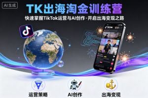 TK出海淘金训练营，助你快速掌握TikTok运营与AI创作，开启出海变现之路-一起网赚吧
