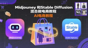 Midjourney和Stable Diffusion混合做电商教程-ai电商教程-一起网赚吧