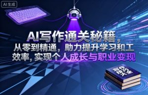AI写作通关秘籍，从零到精通，助力提升学习和工作效率，实现个人成长与职业变现-一起网赚吧