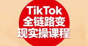 TikTok全链路变现实操课程，全方位助力学员掌握TK变现技能-一起网赚吧