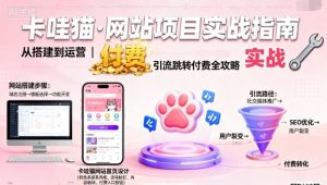 卡哇猫·网站项目，网站搭建与运营以及引流跳转付费-一起网赚吧