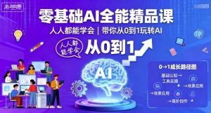 零基础AI全能精品课，人人都能学会，带你从0到1玩转AI-一起网赚吧
