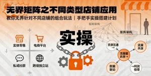 无界矩阵之不同类型店铺应用,教你无界针对不同类型店铺的组合玩法应用,手把手实操搭建计划-一起网赚吧