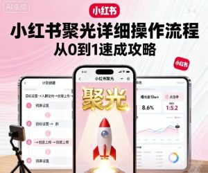 小红书聚光详细操作流程，小红书聚光从0到1速成攻略-一起网赚吧