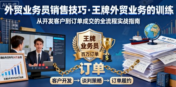 外贸业务员销售技巧，王牌外贸业务的训练-一起网赚吧