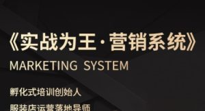服装老板必修课《实战为王-营销系统》实现业绩被动式增长-一起网赚吧