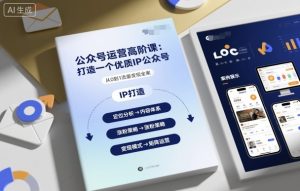 公众号运营高阶课，打造一个优质IP公众号-一起网赚吧