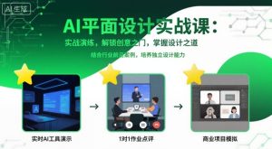 AI平面设计实战课，实战演练，解锁创意之门，掌握设计之道-一起网赚吧