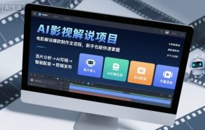 AI影视解说项目，电影解说爆款制作全流程，新手也能快速掌握-一起网赚吧