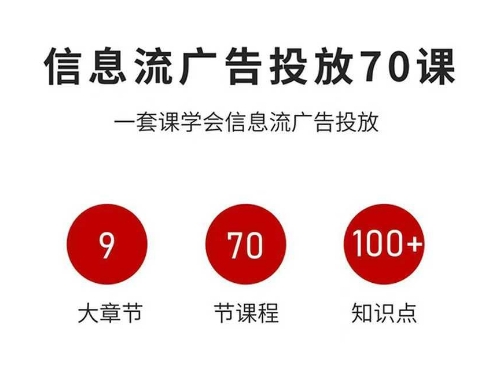 信息流广告投放实战70课，一套课学会信息流广告投放，迄今为止，最系统化教程-一起网赚吧