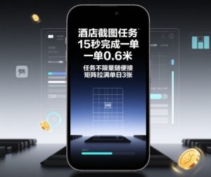 酒店截图任务，15秒完成一单，一单0.6米，任务不限量随便接，矩阵拉满单日3张【揭秘】-一起网赚吧