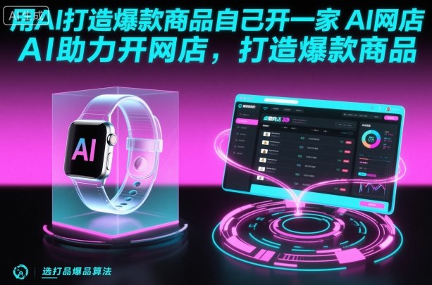 用AI打造爆款商品自己开一家AI网店，AI助力开网店，打造爆款商品-一起网赚吧