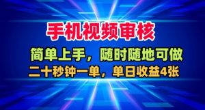 手机视频审核,随时随地可做,二十秒钟一单,单日收益4张+【揭秘】-一起网赚吧