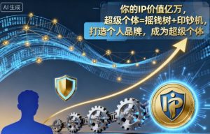 你的IP价值亿万,超级个体=摇钱树+印钞机,打造个人品牌,成为超级个体-一起网赚吧