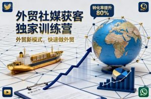 外贸社媒获客独家训练营,外贸新模式,快速做外贸-一起网赚吧
