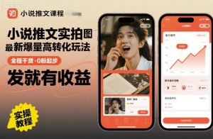 小说推文实拍双图文最新爆量高转化玩法，全程干货，0粉起步，发就有收益-一起网赚吧