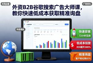 外资B2B谷歌搜索广告大师课，教你快速低成本获取精准询盘-一起网赚吧