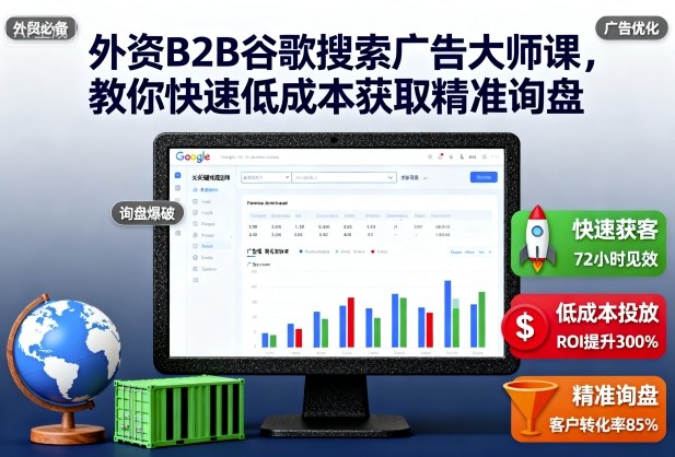 外资B2B谷歌搜索广告大师课，教你快速低成本获取精准询盘-一起网赚吧