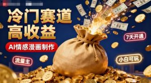 公众号冷门赛道,用AI做情感漫画,7天开通流量主,操作简单,小白可玩-一起网赚吧