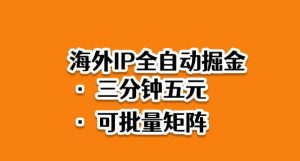 海外ip全自动掘金，2025必做蓝海项目，3分钟落地，矩阵直接开干【揭秘】-一起网赚吧