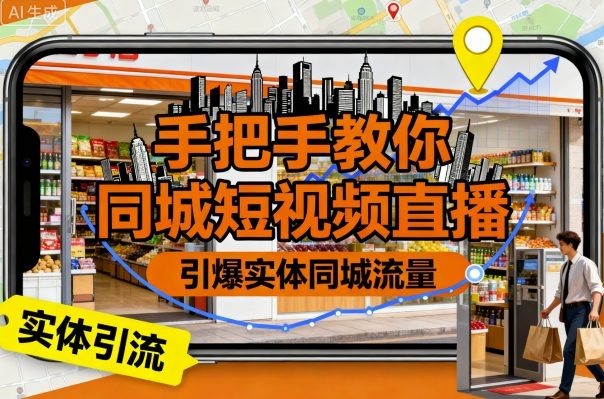 手把手教你同城短视频直播，引爆实体同城流量-一起网赚吧