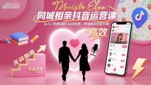 同城相亲抖音运营课,从入门到精通的实战指南,快速高效匹配对象-一起网赚吧
