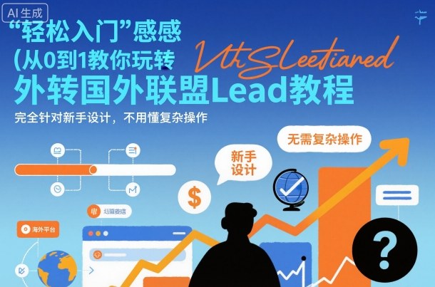 国外联盟賺美刀项目，从0到1教你玩转国外联盟Lead教程，纯新手可操作性100%-一起网赚吧