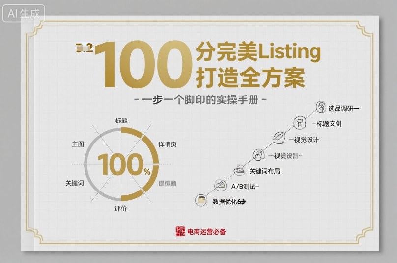 100分完美Listing打造全方案，想要完美listing必须是需要一步一个脚印的-一起网赚吧