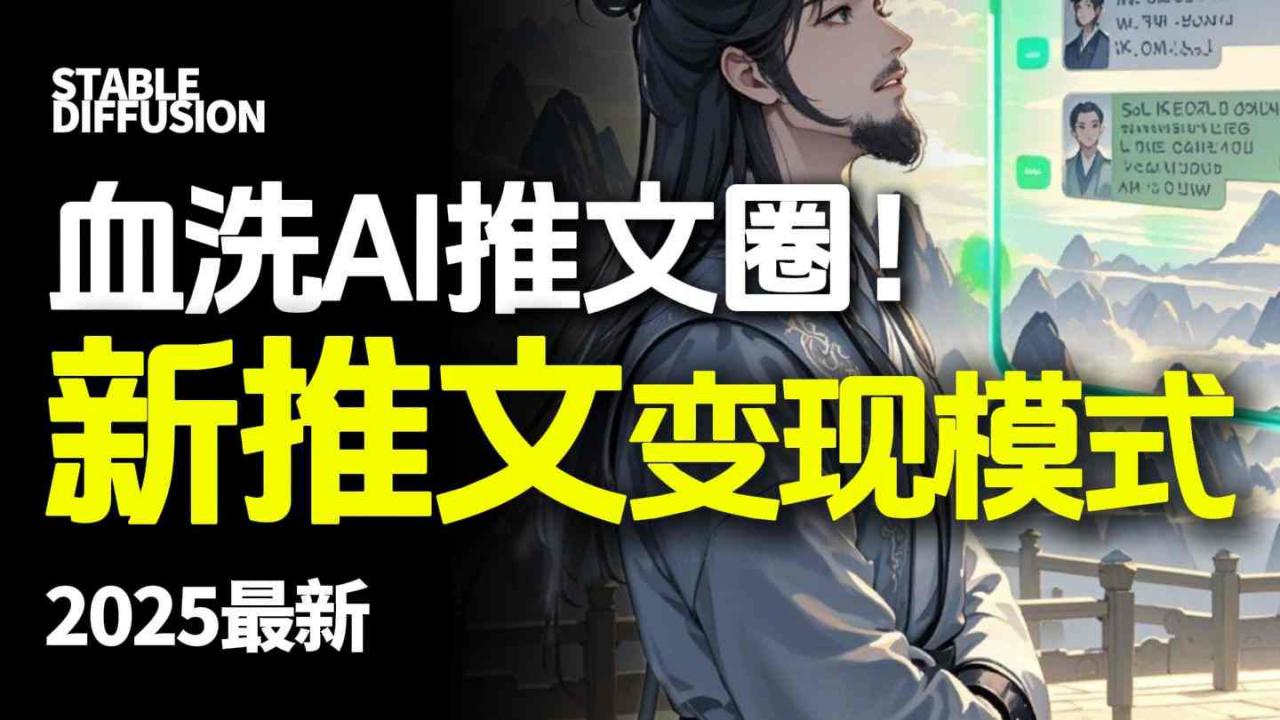 最新AI动态电影漫画小说推文，全流程实操教学，小白也能月入1W+-一起网赚吧