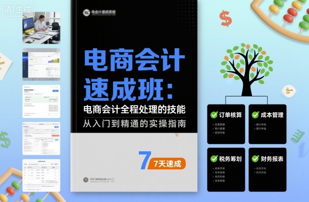 电商会计速成班，电商会计全程处理的技能-一起网赚吧