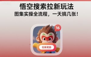 悟空搜索拉新玩法，图集实操全流程，一天搞几张-一起网赚吧