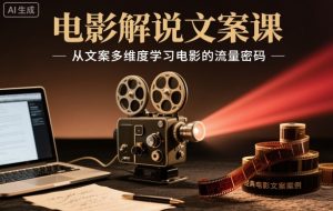 电影解说文案课，从文案多维度学习电影的流量密码-一起网赚吧