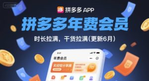 拼多多年费会员，实经验分享操，时长拉满，干货拉满(更新11月)-一起网赚吧