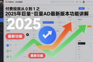 付费投放从0到1之2025年巨量AD最新版本功能讲解-一起网赚吧