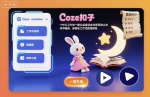 Coze扣子工作流一键生成童话皮克斯风格立体书视频，保姆级工作流搭建教程-一起网赚吧