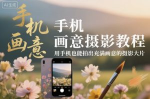 手机画意摄影教程，用手机也能拍出充满画意的摄影大片-一起网赚吧