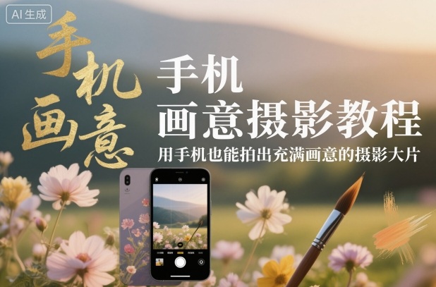 手机画意摄影教程，用手机也能拍出充满画意的摄影大片-一起网赚吧