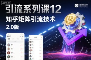 引流系列课12：知乎矩阵引流技术2.0版-一起网赚吧