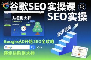 谷歌SEO实操课,Google从0开始SEO全攻略,逐步进阶到大神-一起网赚吧