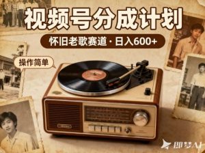 靠8090老歌在视频号“躺賺”，日入6张+，这些神曲播一次賺一次-一起网赚吧