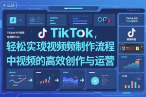 TikTok中视频制做流程，轻松实现Tk中视频的高效创作与运营-一起网赚吧