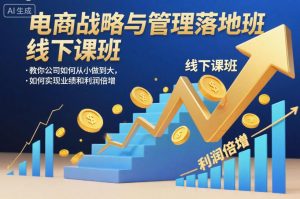 电商战略与管理落地班线下课，教你公司如何从小做到大，如何实现业绩和利润倍增【录音】-一起网赚吧