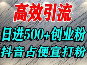 怎么打创业粉？抖音利用占便宜心理引流创业粉，单人日引500+精准流量-一起网赚吧