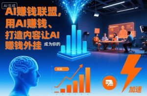AI賺钱联盟，用AI賺钱、打造内容让AI成为你的賺钱外挂-一起网赚吧