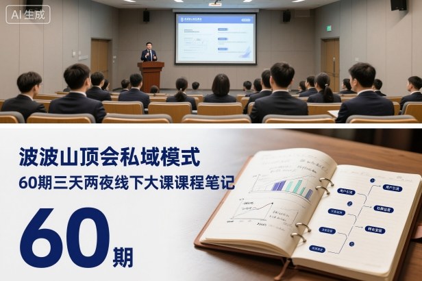 波波山顶会私域模式60期三天两夜线下大课课程笔记（文档）-一起网赚吧