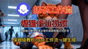 Coze扣子工作流一键生成橘猫修仙视频,保姆级搭建教程-一起网赚吧