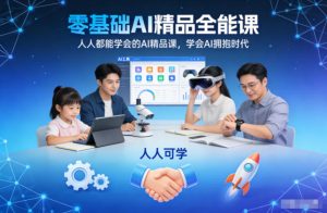 零基础AI精品全能课，人人都能学会的AI精品课，学会AI拥抱时代-一起网赚吧