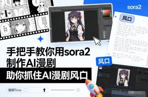 手把手教你用sora2制作AI漫剧，助你抓住AI漫剧风口-一起网赚吧